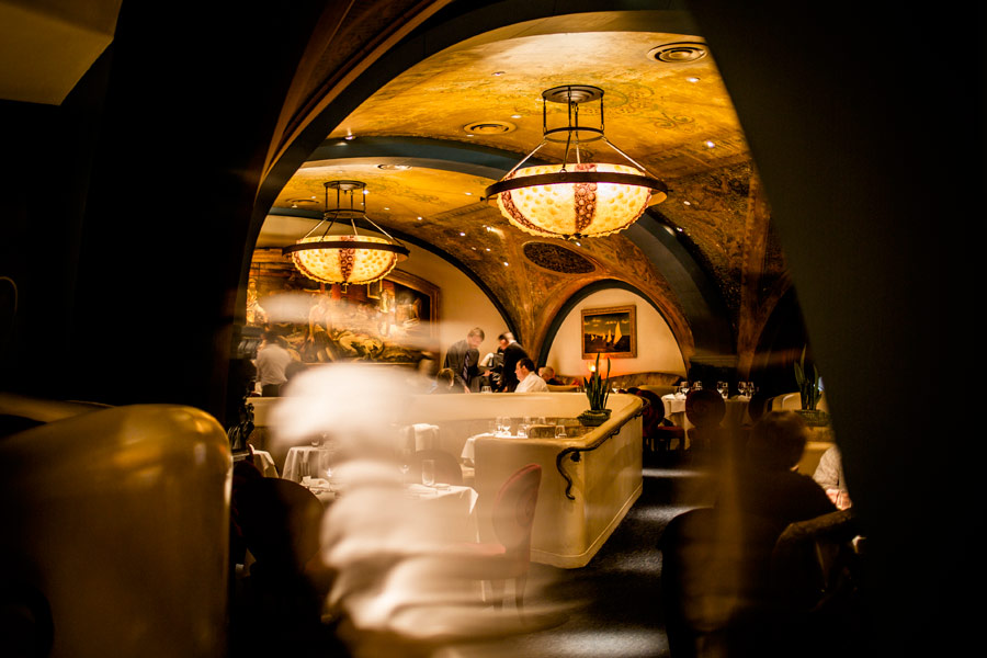 Light through the arched ceiling of the Pool Room